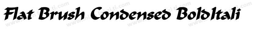 Flat Brush Condensed BoldItalic字体转换